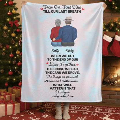 Personalized Blankets When We Get To The End Of Lives Together - Personalized Couple Custom Blanket