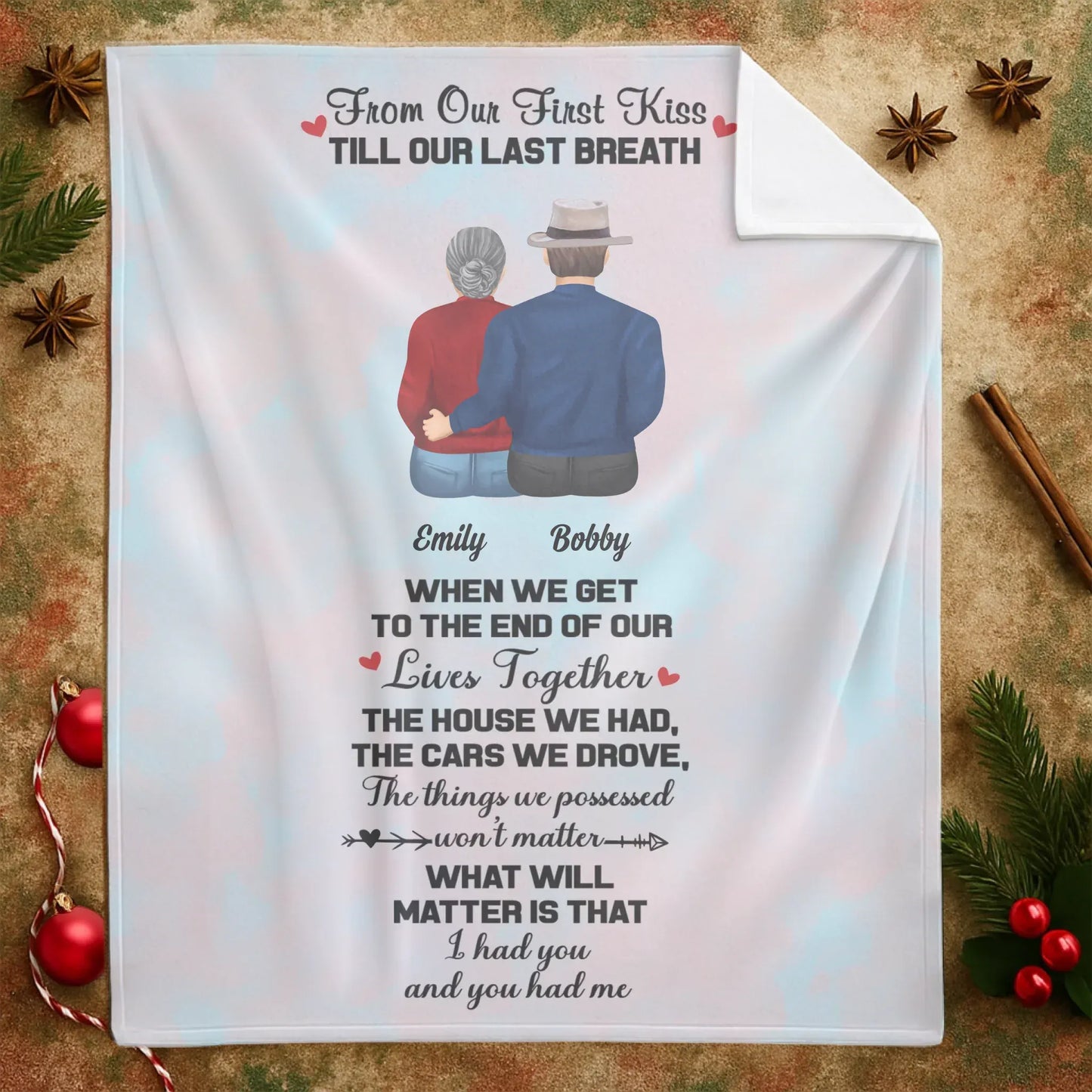 Personalized Blankets When We Get To The End Of Lives Together - Personalized Couple Custom Blanket