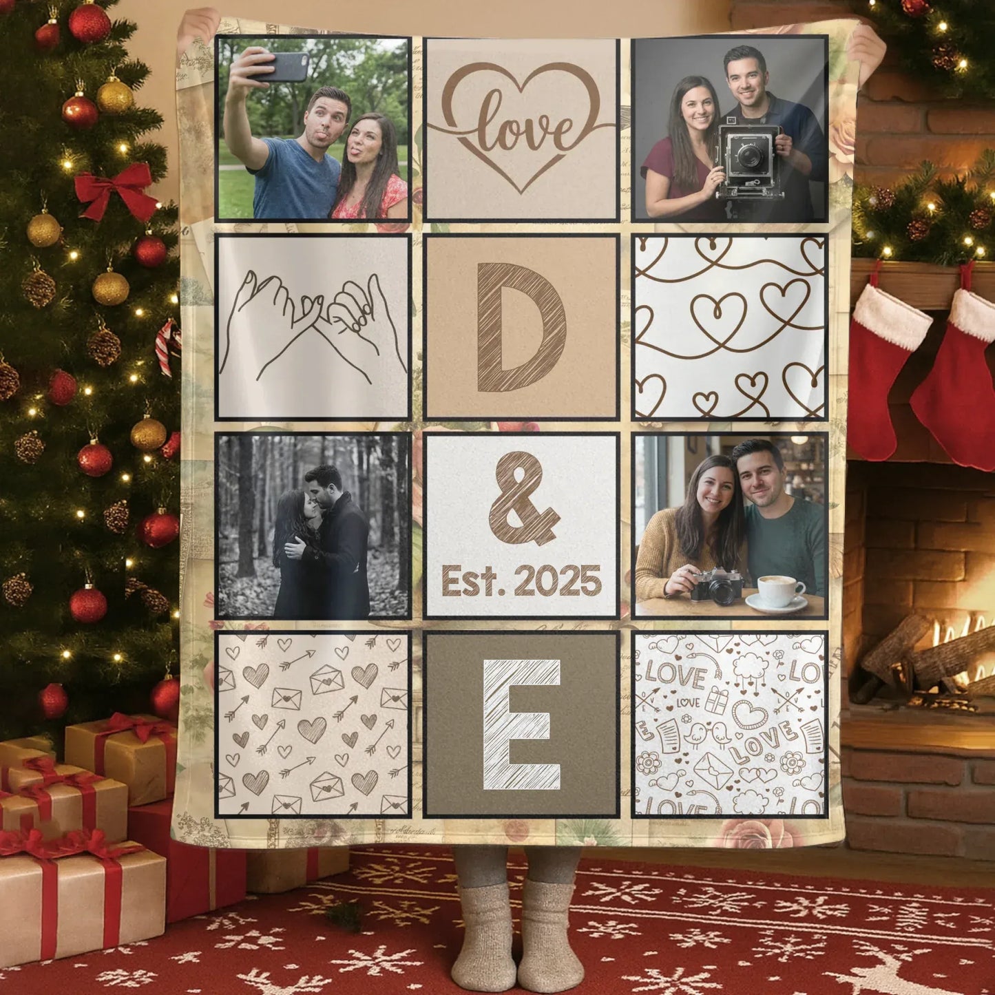 Personalized Blankets In All The World, There Is No Heart For Me Like Yours - Personalized Couple Photo Custom Blanket