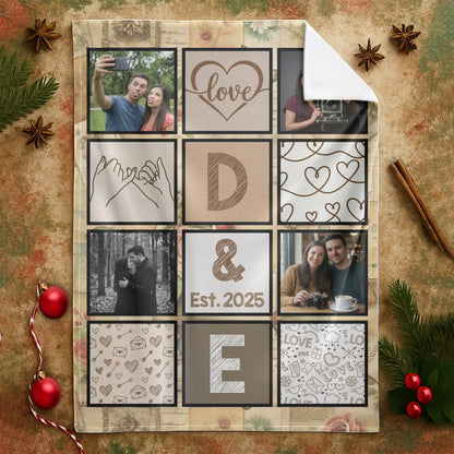 Personalized Blankets In All The World, There Is No Heart For Me Like Yours - Personalized Couple Photo Custom Blanket