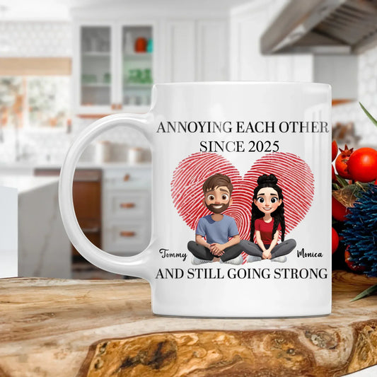 Personalized Mugs MUG - TD / WHITE / 11oz Annoying Each Other And Still Going Strong - Personalized Couple Custom Ceramic Mug