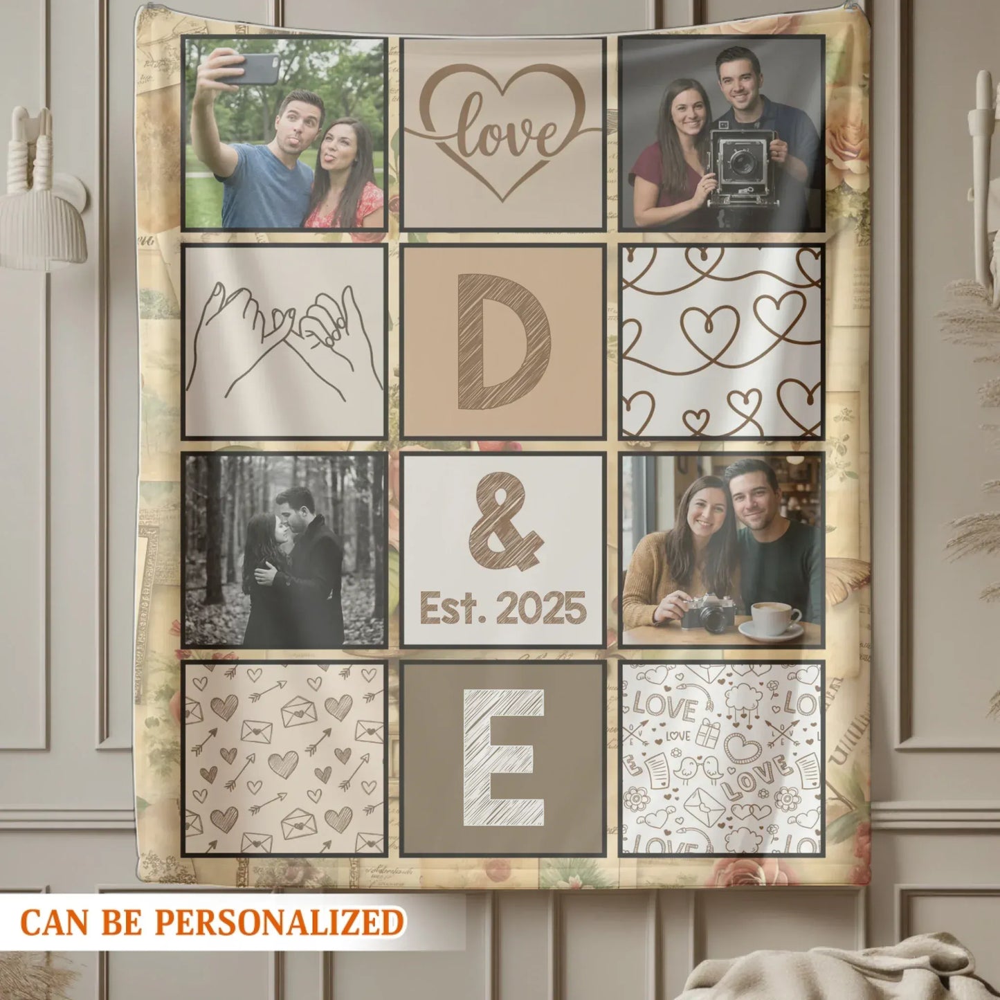 Personalized Blankets In All The World, There Is No Heart For Me Like Yours - Personalized Couple Photo Custom Blanket