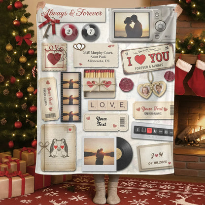 Personalized Blankets I Love You Always And Forever - Personalized Couple Photo Custom Blanket