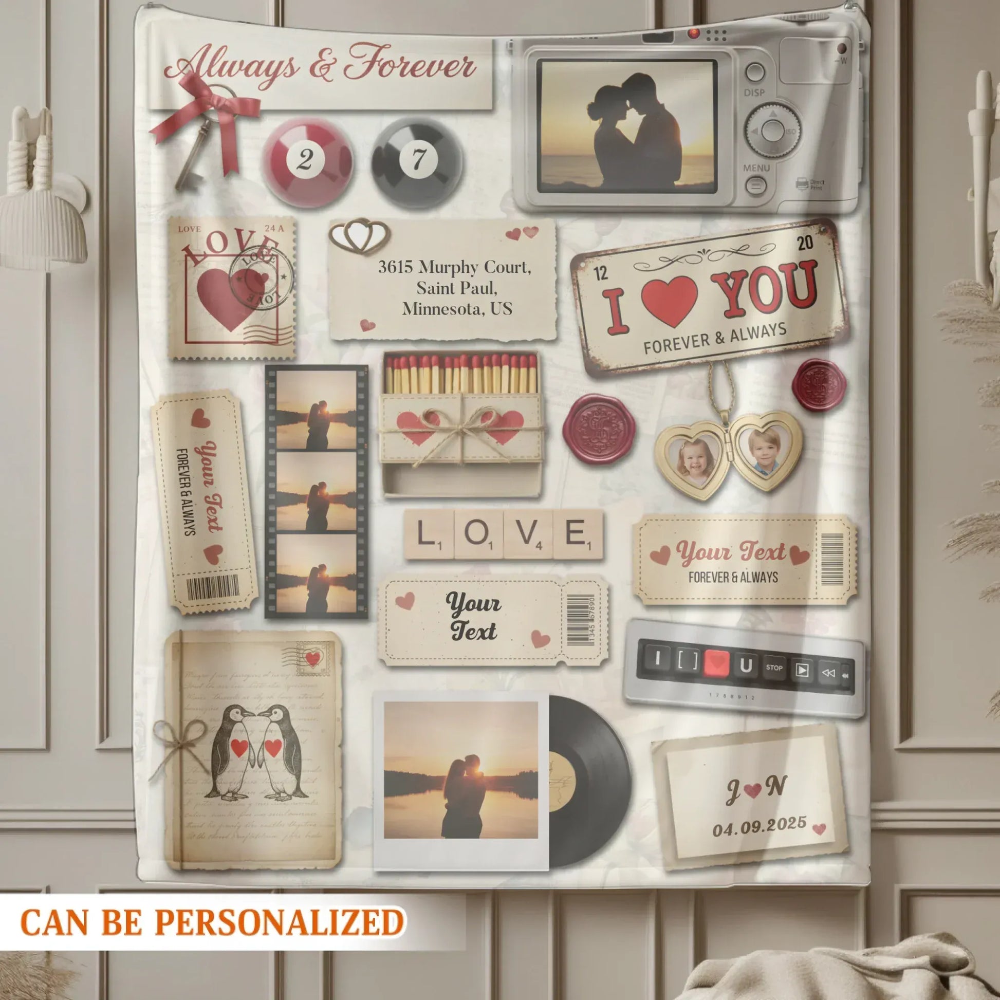 Personalized Blankets I Love You Always And Forever - Personalized Couple Photo Custom Blanket