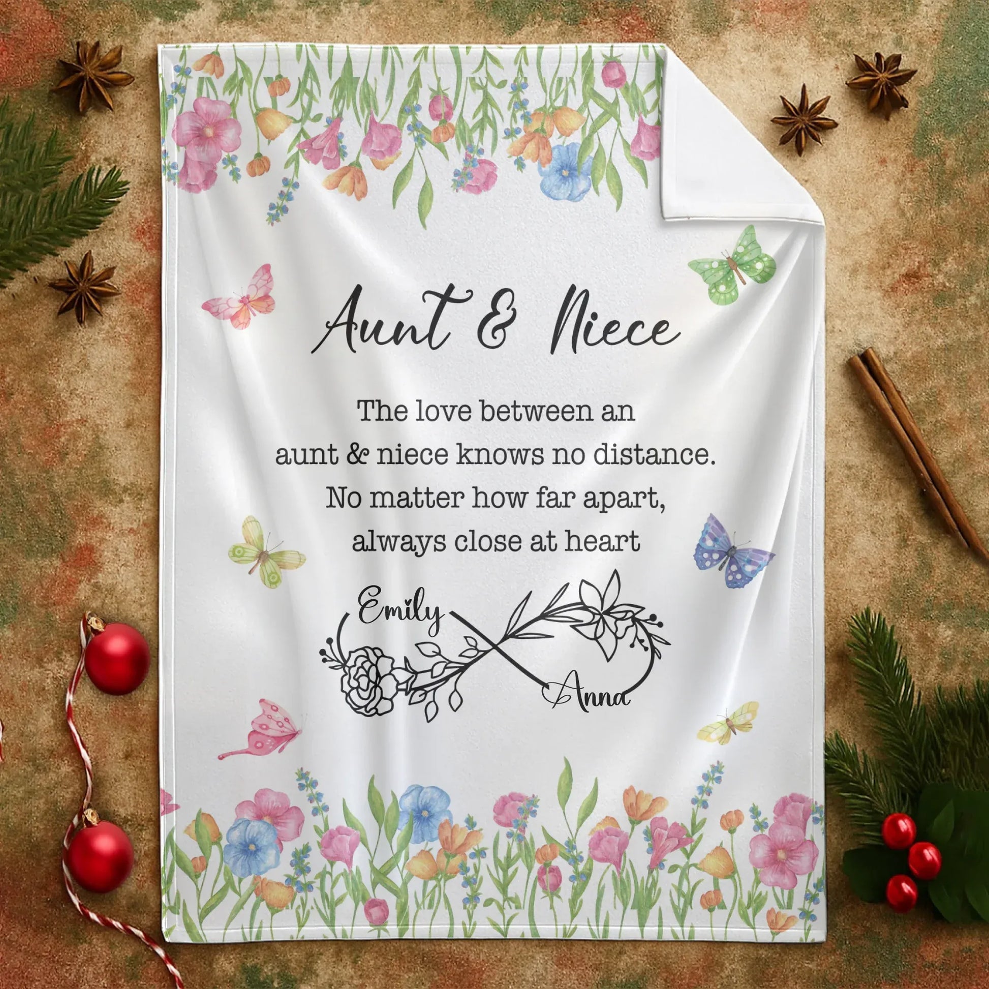 Personalized Blankets The Love Between An Aunt & Niece Knows No Distance - Personalized Mother's Day Custom Blanket