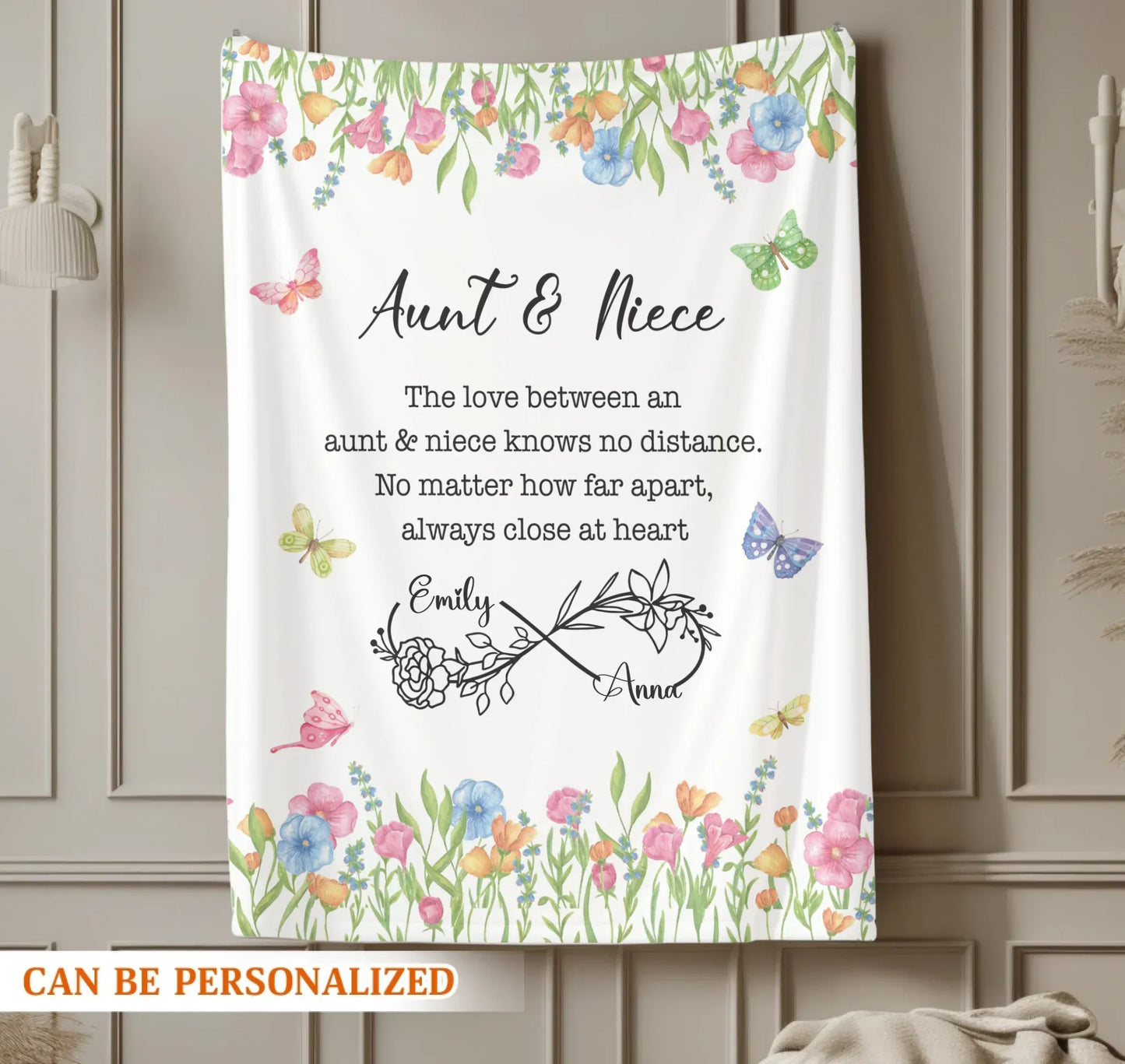 Personalized Blankets The Love Between An Aunt & Niece Knows No Distance - Personalized Mother's Day Custom Blanket