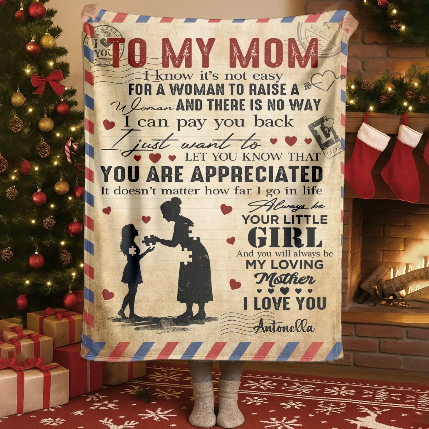 Personalized Blankets Blanket - TD / White / 30x40in / 76x101cm Always Be Your Little Girl And You Will Always Be My Loving Mother - Personalized Mother's Day Custom Blanket
