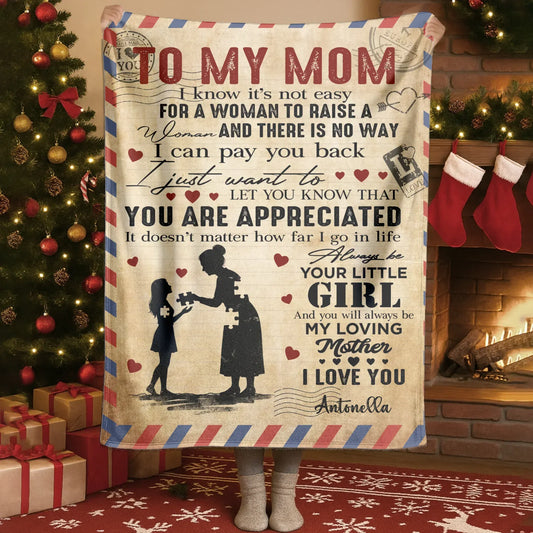 Personalized Blankets Blanket - TD / White / 30x40in / 76x101cm Always Be Your Little Girl And You Will Always Be My Loving Mother - Personalized Mother's Day Custom Blanket