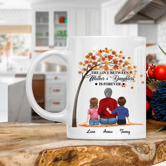 Personalized Mugs MUG - TD / WHITE / 11oz The Love Between Mother & Daughters Is Forever - Personalized Mother's Day Custom Ceramic Mug