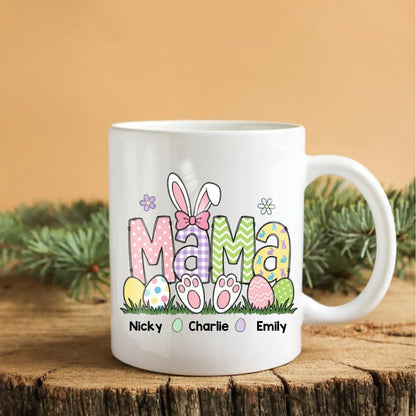 Personalized Mugs Being A Dog Mom Is My Happy Ever After - Personalized Easter Day Custom Ceramic Mug