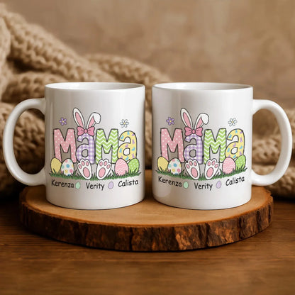 Personalized Mugs Being A Dog Mom Is My Happy Ever After - Personalized Easter Day Custom Ceramic Mug