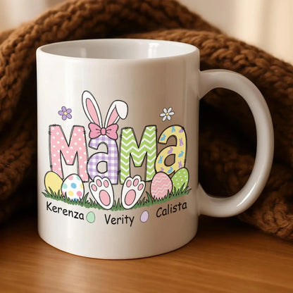 Personalized Mugs Being A Dog Mom Is My Happy Ever After - Personalized Easter Day Custom Ceramic Mug