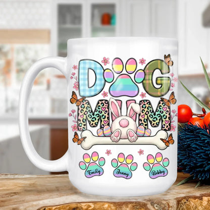 Personalized Mugs MUG - TD / WHITE / 15oz My Kids Have Fur And Four Paws - Personalized Easter Day Custom Ceramic Mug