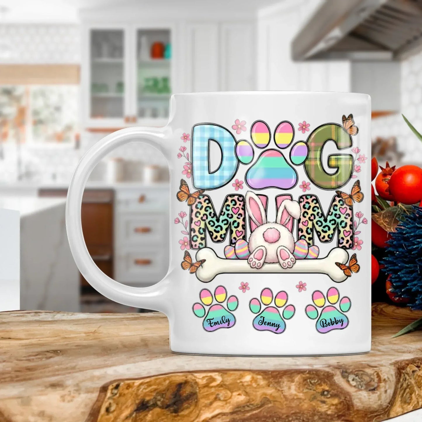 Personalized Mugs MUG - TD / WHITE / 11oz My Kids Have Fur And Four Paws - Personalized Easter Day Custom Ceramic Mug