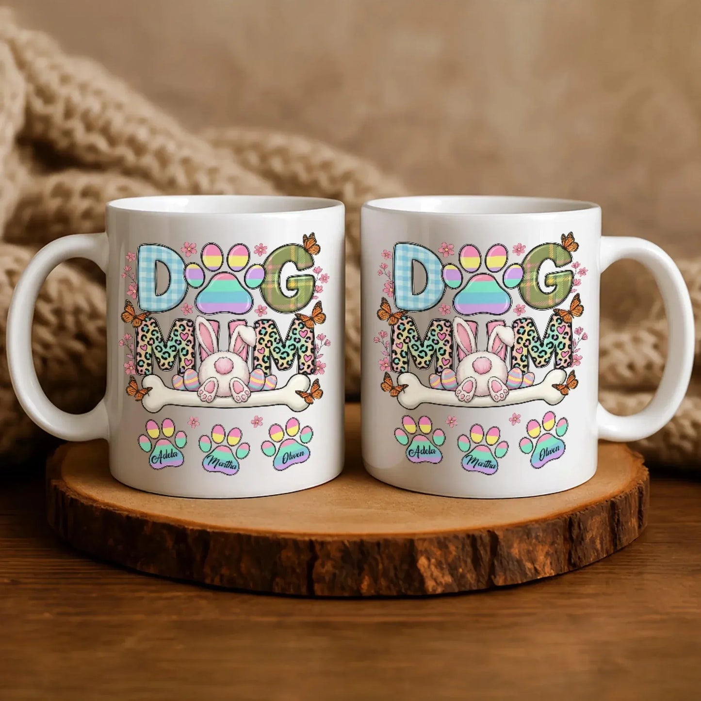 Personalized Mugs My Kids Have Fur And Four Paws - Personalized Easter Day Custom Ceramic Mug