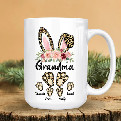 Personalized Mugs A Grandmother's Love Is Forever And Always - Personalized Easter Day Custom Ceramic Mug