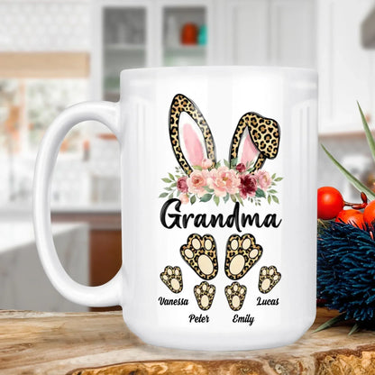Personalized Mugs MUG - TD / WHITE / 15oz A Grandmother's Love Is Forever And Always - Personalized Easter Day Custom Ceramic Mug
