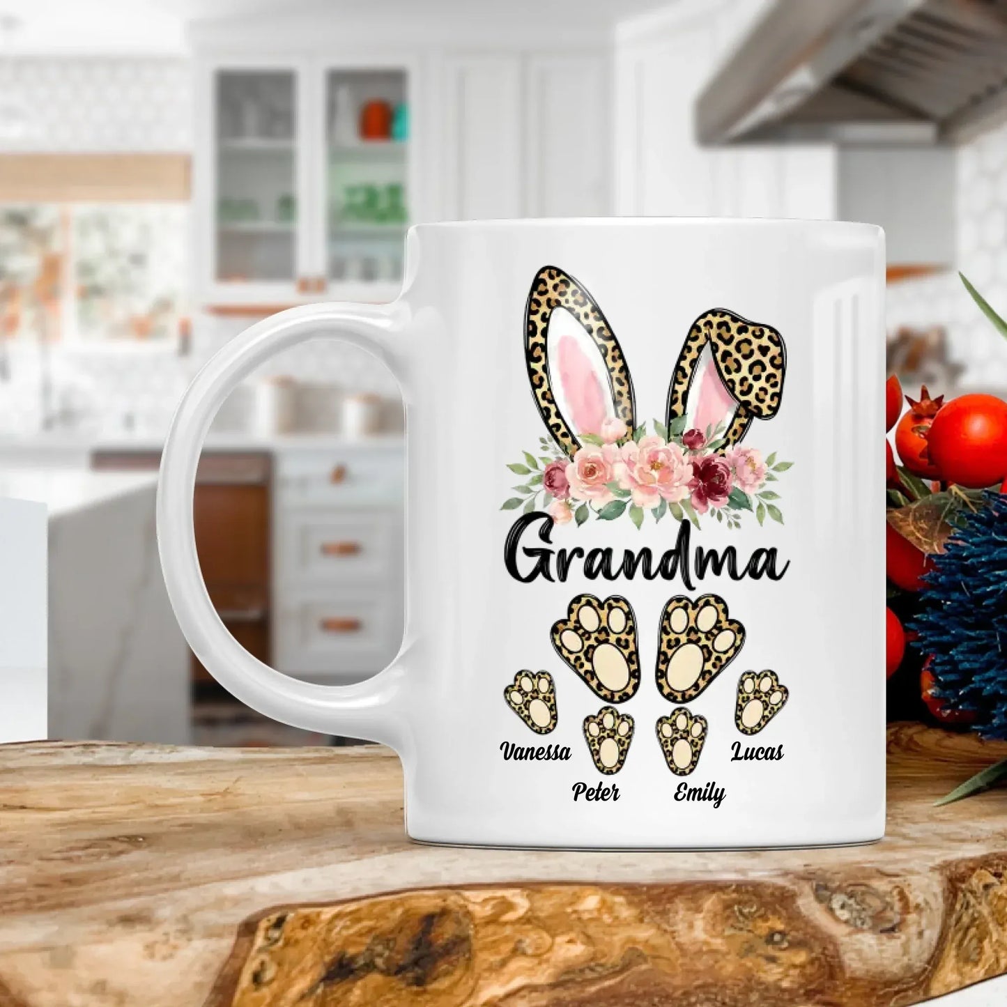 Personalized Mugs MUG - TD / WHITE / 11oz A Grandmother's Love Is Forever And Always - Personalized Easter Day Custom Ceramic Mug