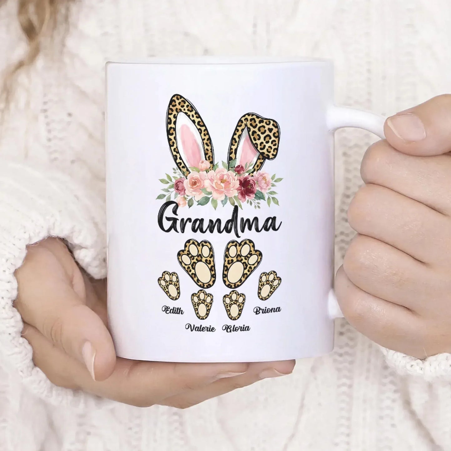 Personalized Mugs A Grandmother's Love Is Forever And Always - Personalized Easter Day Custom Ceramic Mug