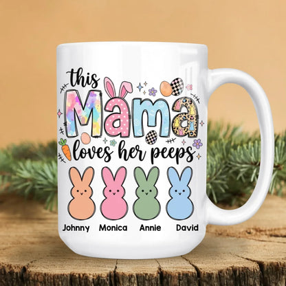 Personalized Mugs All That I Am, Or Ever Hope To Be, I Owe To My Angel Mother - Personalized Easter Day Custom Ceramic Mug