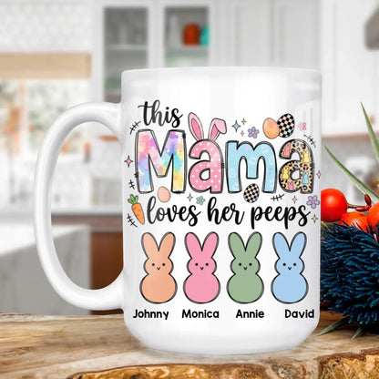 Personalized Mugs MUG - TD / WHITE / 15oz All That I Am, Or Ever Hope To Be, I Owe To My Angel Mother - Personalized Easter Day Custom Ceramic Mug