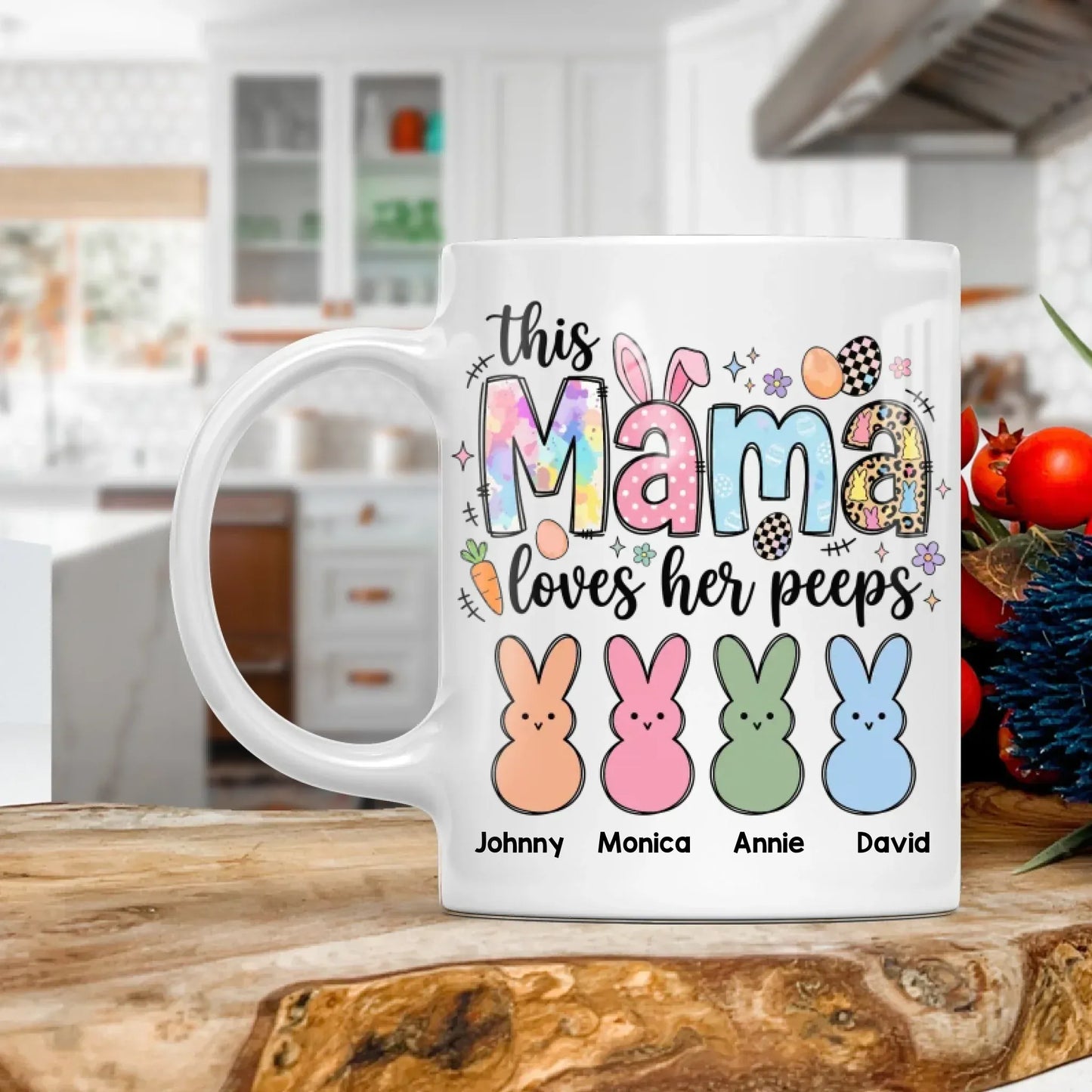 Personalized Mugs MUG - TD / WHITE / 11oz All That I Am, Or Ever Hope To Be, I Owe To My Angel Mother - Personalized Easter Day Custom Ceramic Mug