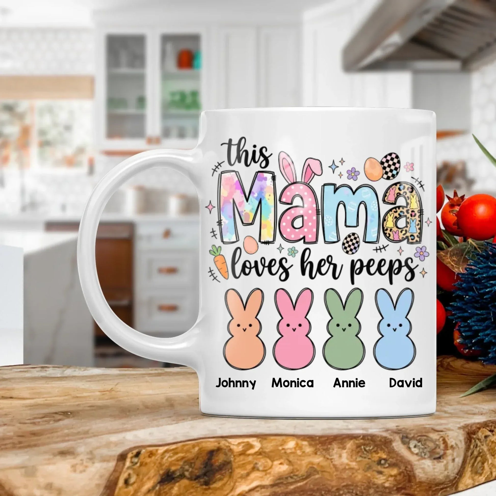 Personalized Mugs MUG - TD / WHITE / 11oz All That I Am, Or Ever Hope To Be, I Owe To My Angel Mother - Personalized Easter Day Custom Ceramic Mug