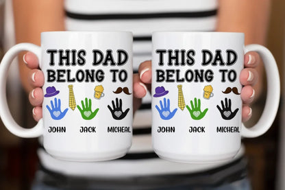 Personalized Mugs A Father Is Someone You Look Up To No Matter How Tall You Grow - Personalized Father's Day Custom Ceramic Mug