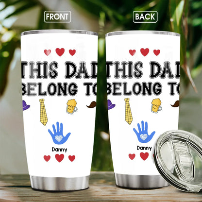 Personalized Tumblers TUMBLER - TD / WHITE / 20oz A Father Is Someone You Look Up To No Matter How Tall You Grow - Personalized Father's Day Custom Tumbler