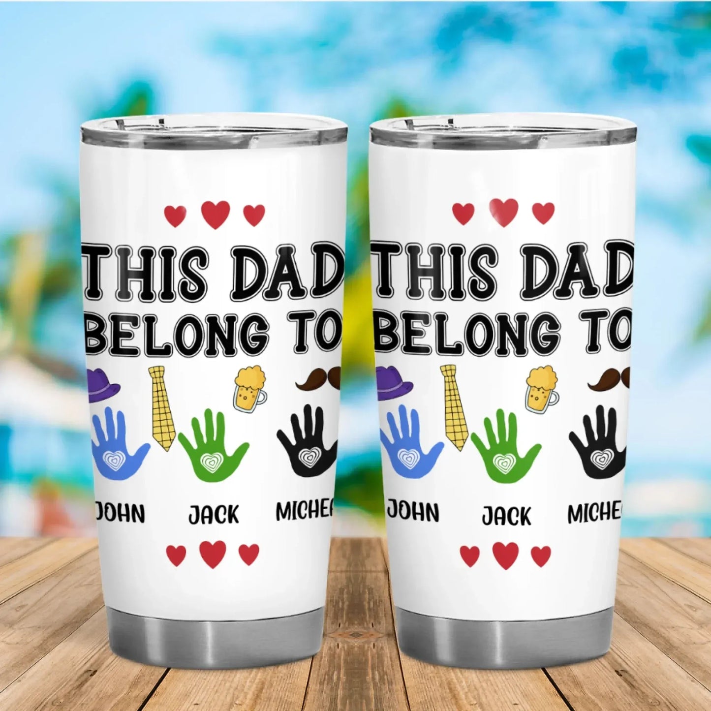 Personalized Tumblers A Father Is Someone You Look Up To No Matter How Tall You Grow - Personalized Father's Day Custom Tumbler