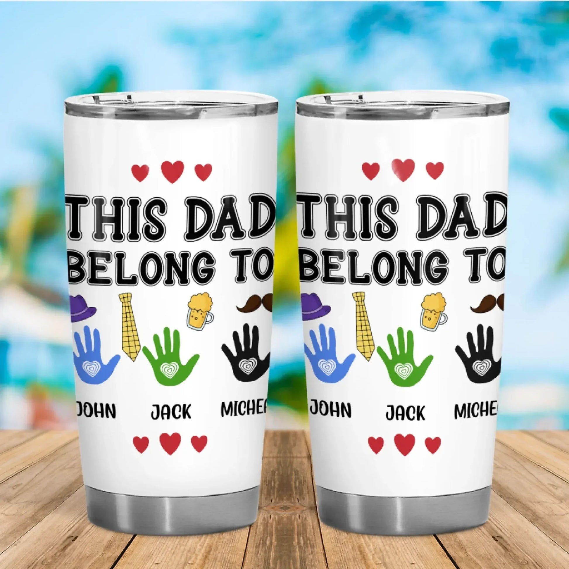 Personalized Tumblers A Father Is Someone You Look Up To No Matter How Tall You Grow - Personalized Father's Day Custom Tumbler