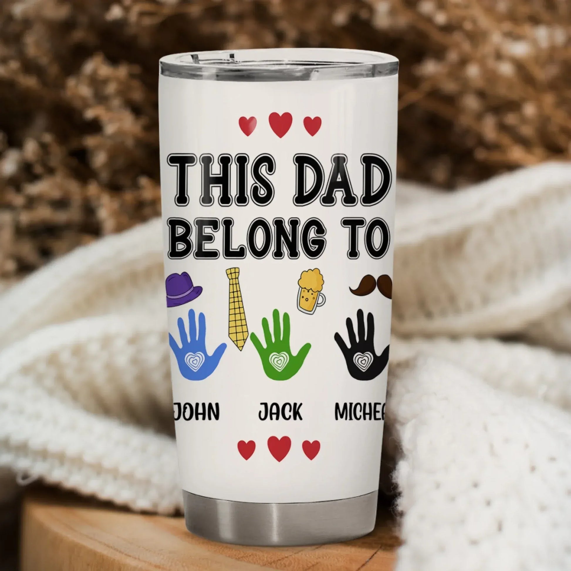 Personalized Tumblers A Father Is Someone You Look Up To No Matter How Tall You Grow - Personalized Father's Day Custom Tumbler