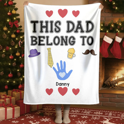 Personalized Blankets Blanket - TD / White / 30x40in / 76x101cm A Father Is Someone You Look Up To No Matter How Tall You Grow - Personalized Father's Day Custom Blanket