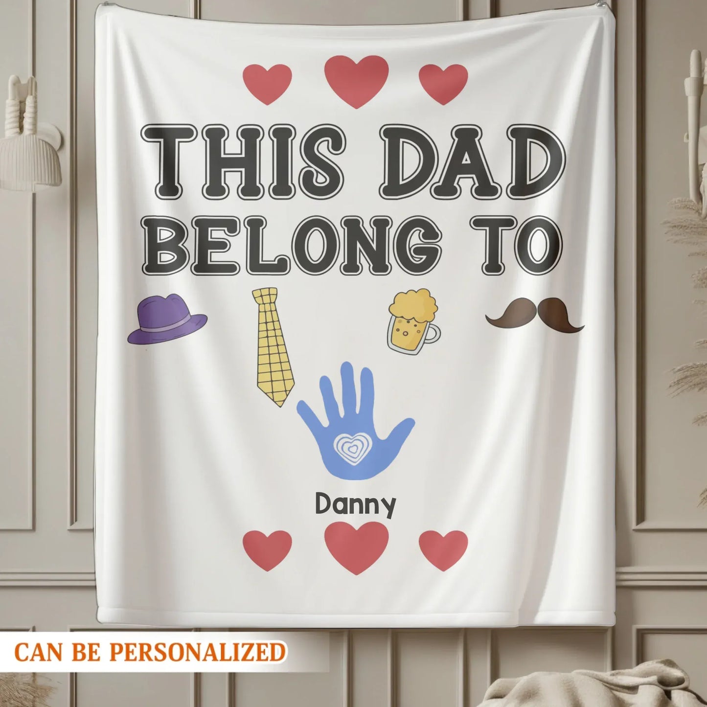 Personalized Blankets A Father Is Someone You Look Up To No Matter How Tall You Grow - Personalized Father's Day Custom Blanket