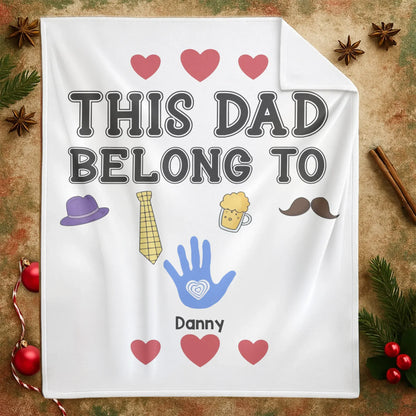 Personalized Blankets A Father Is Someone You Look Up To No Matter How Tall You Grow - Personalized Father's Day Custom Blanket