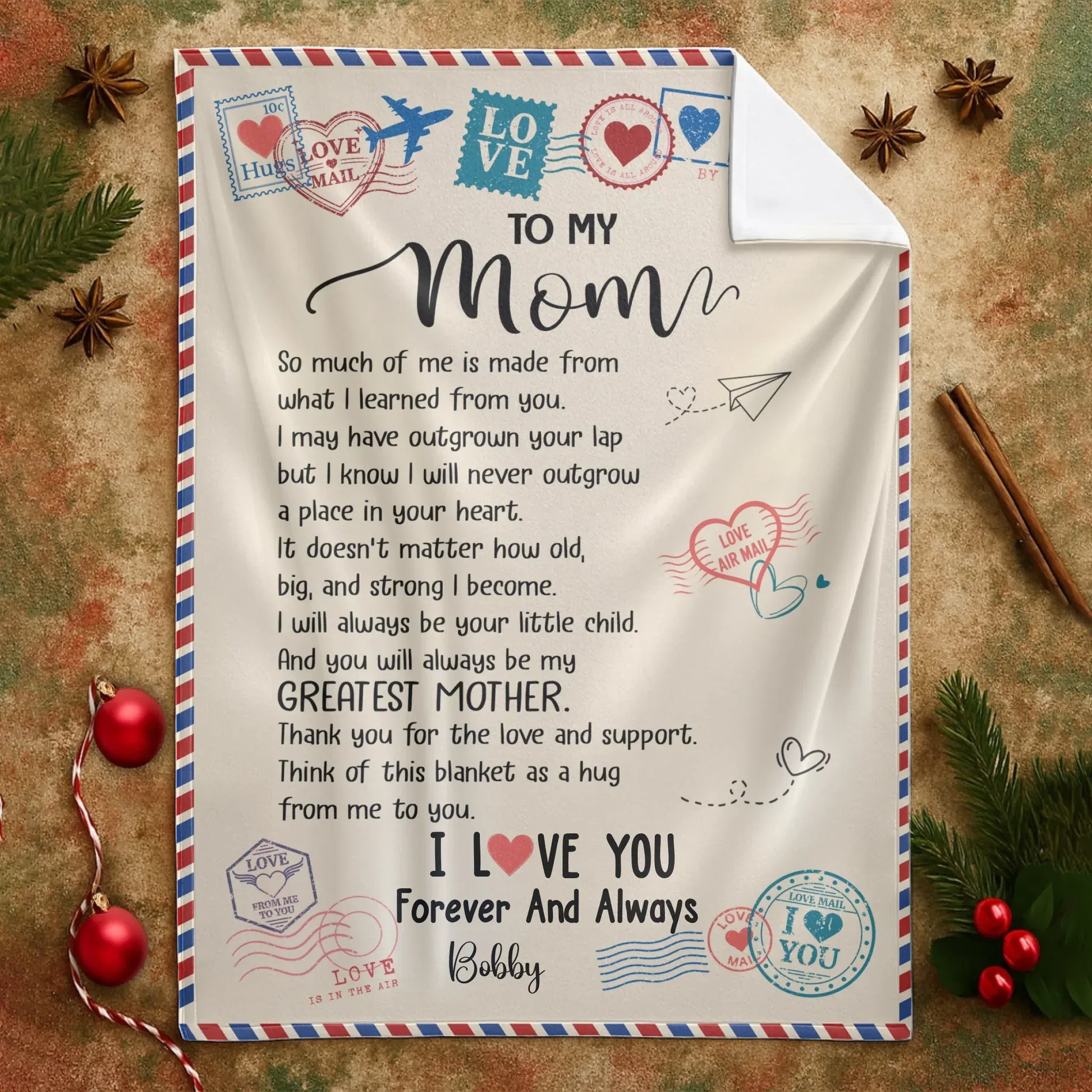 Personalized Blankets A Mother's Love Is Like A Compass That Guides Us Through Life's Journey - Personalized Mother's Day Custom Blanket
