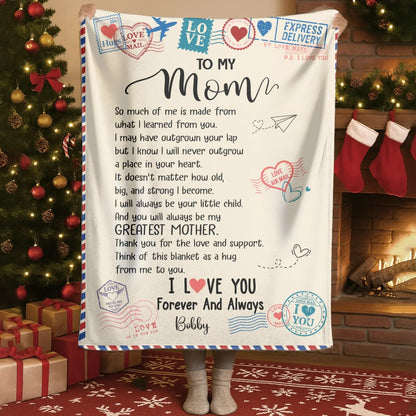 Personalized Blankets Blanket - TD / White / 30x40in / 76x101cm A Mother's Love Is Like A Compass That Guides Us Through Life's Journey - Personalized Mother's Day Custom Blanket