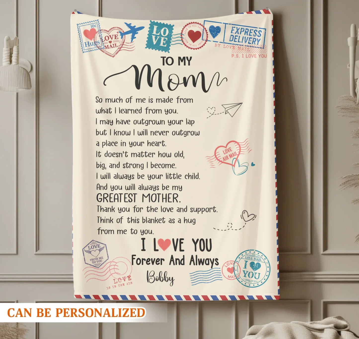 Personalized Blankets A Mother's Love Is Like A Compass That Guides Us Through Life's Journey - Personalized Mother's Day Custom Blanket