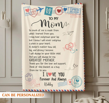 Personalized Blankets A Mother's Love Is Like A Compass That Guides Us Through Life's Journey - Personalized Mother's Day Custom Blanket