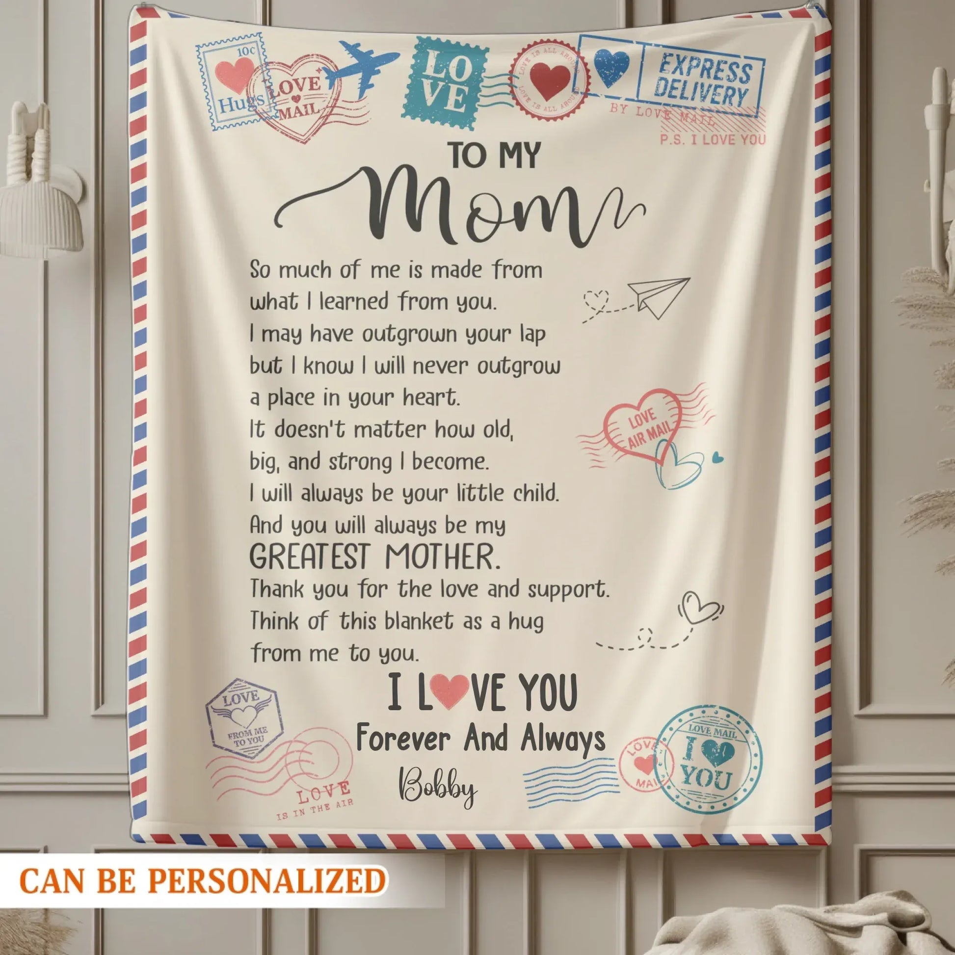 Personalized Blankets A Mother's Love Is Like A Compass That Guides Us Through Life's Journey - Personalized Mother's Day Custom Blanket