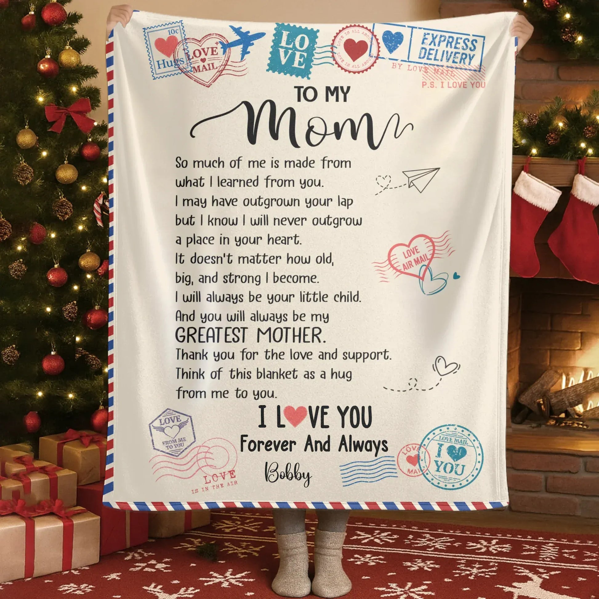 Personalized Blankets A Mother's Love Is Like A Compass That Guides Us Through Life's Journey - Personalized Mother's Day Custom Blanket