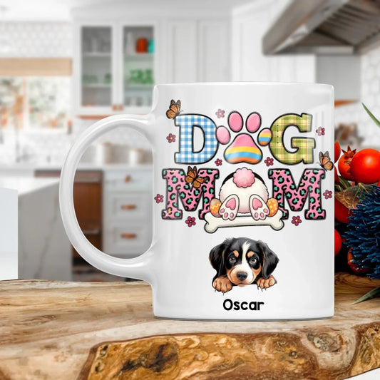 Personalized Mugs MUG - TD / WHITE / 11oz I'm Not A Dog Owner, I'm A Dog Mother - Personalized Easter Day Custom Ceramic Mug