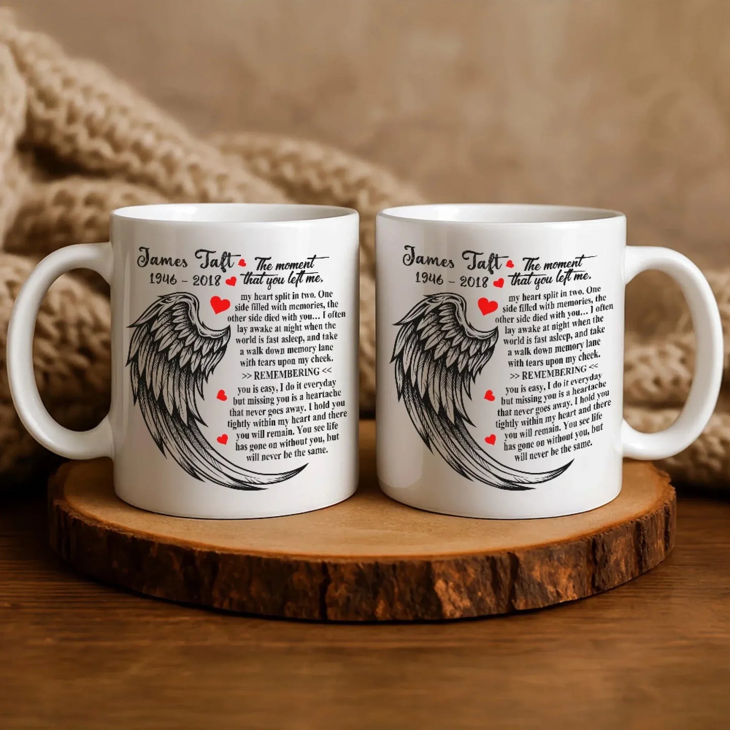Personalized Mugs Those We Love Don't Go Away, They Walk Beside Us Every Day - Personalized Memorial Day Custom Ceramic Mug
