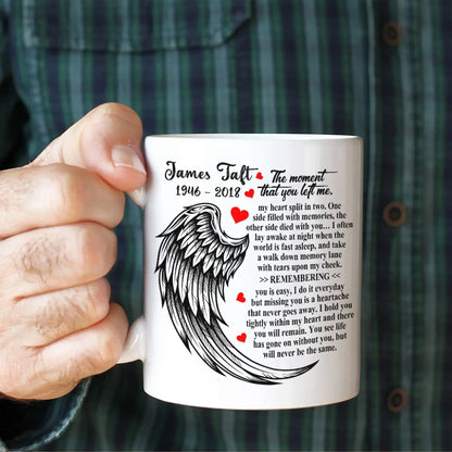 Personalized Mugs Those We Love Don't Go Away, They Walk Beside Us Every Day - Personalized Memorial Day Custom Ceramic Mug