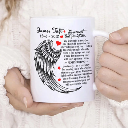 Personalized Mugs Those We Love Don't Go Away, They Walk Beside Us Every Day - Personalized Memorial Day Custom Ceramic Mug