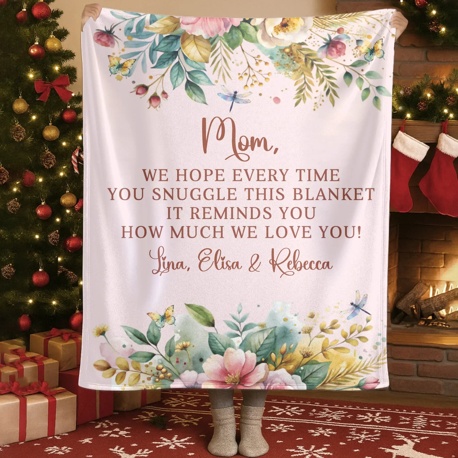 Personalized Blankets We Hope Every Time You Snuggle This Blanket, It Reminds You How Much We Love You - Personalized Mother's Day Custom Blanket