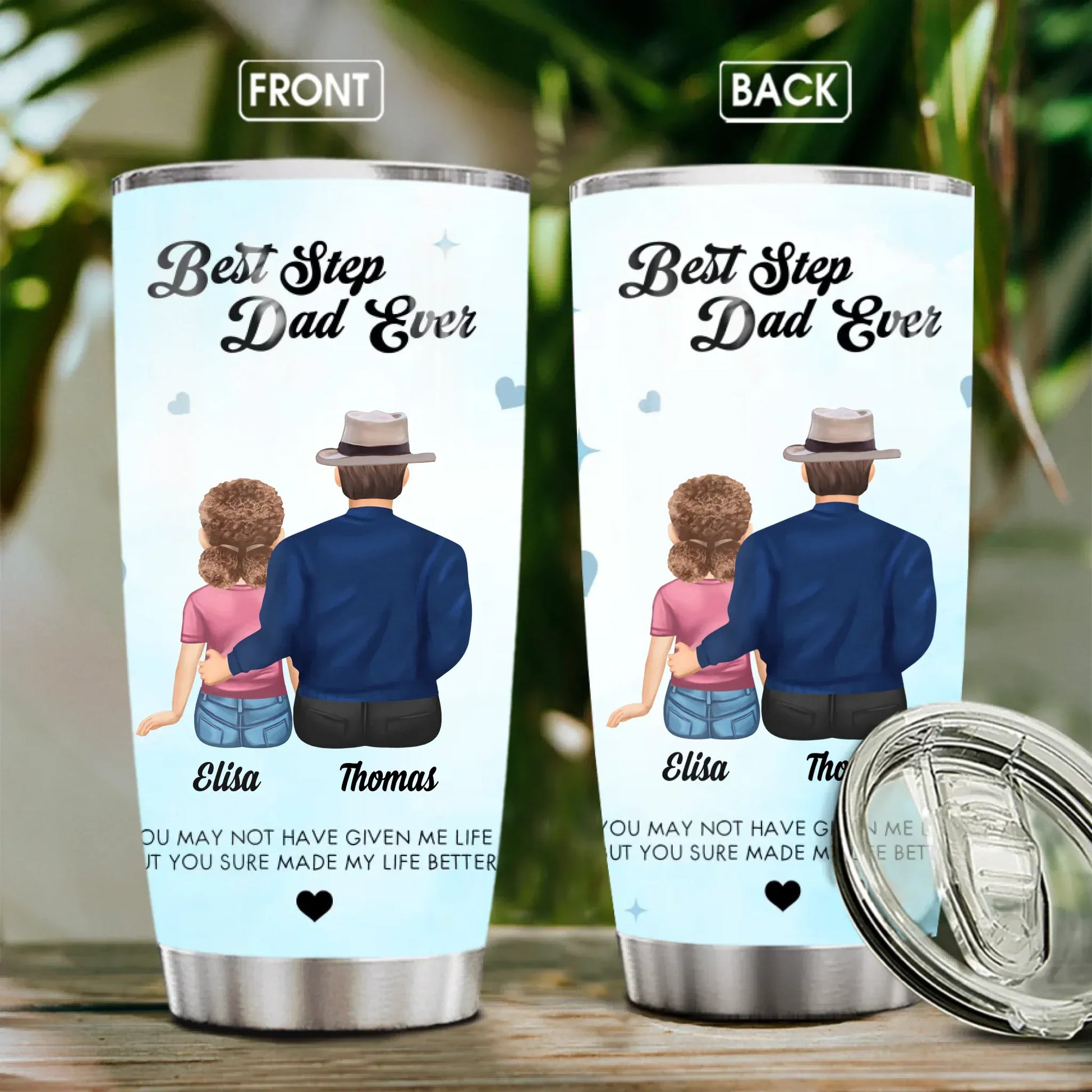 Personalized Tumblers TUMBLER - TD / WHITE / 20oz You May Not Have Given Me Life, But You Sure Made My Life Better - Personalized Father's Day Custom Tumbler