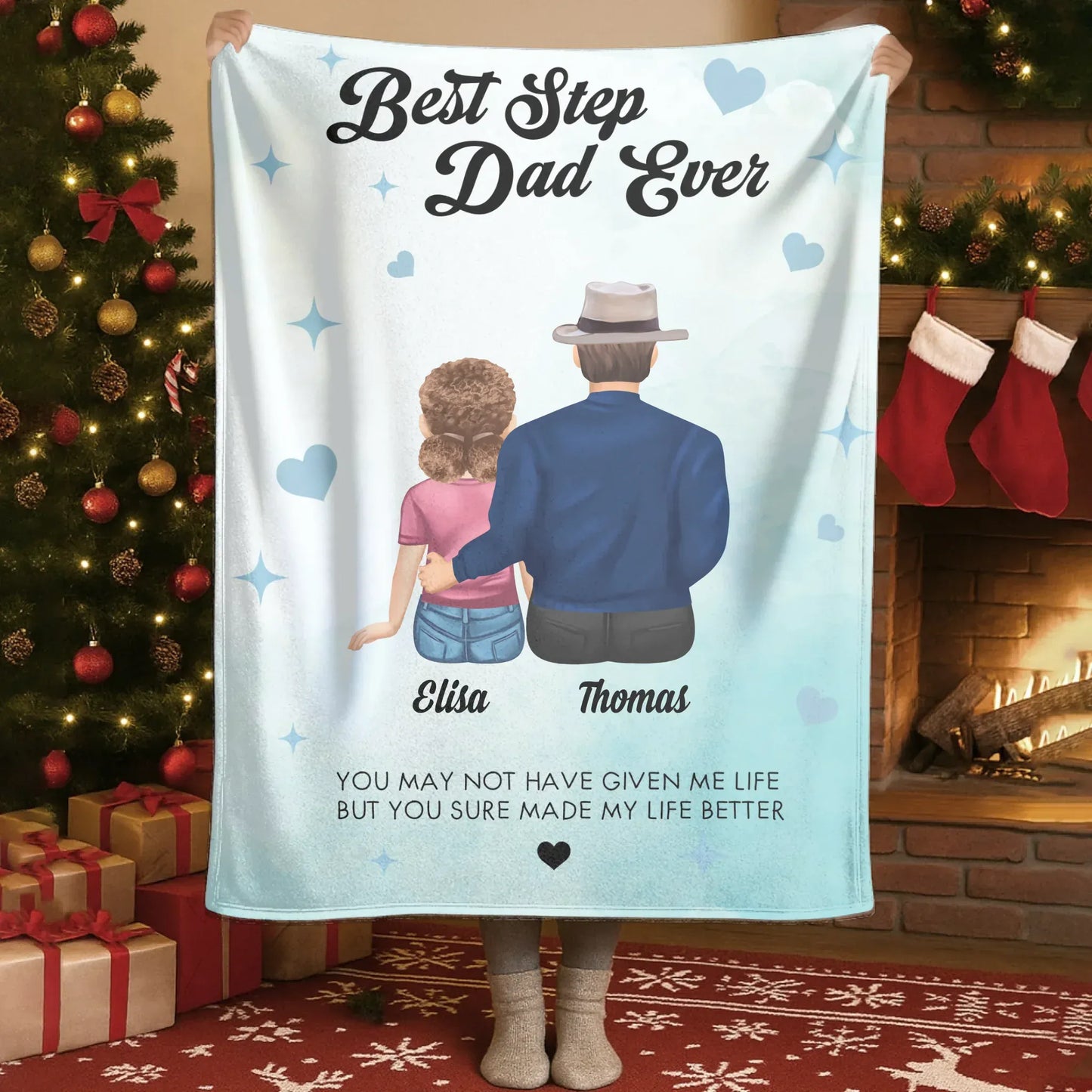 Personalized Blankets Blanket - TD / White / 30x40in / 76x101cm You May Not Have Given Me Life, But You Sure Made My Life Better - Personalized Father's Day Custom Blanket