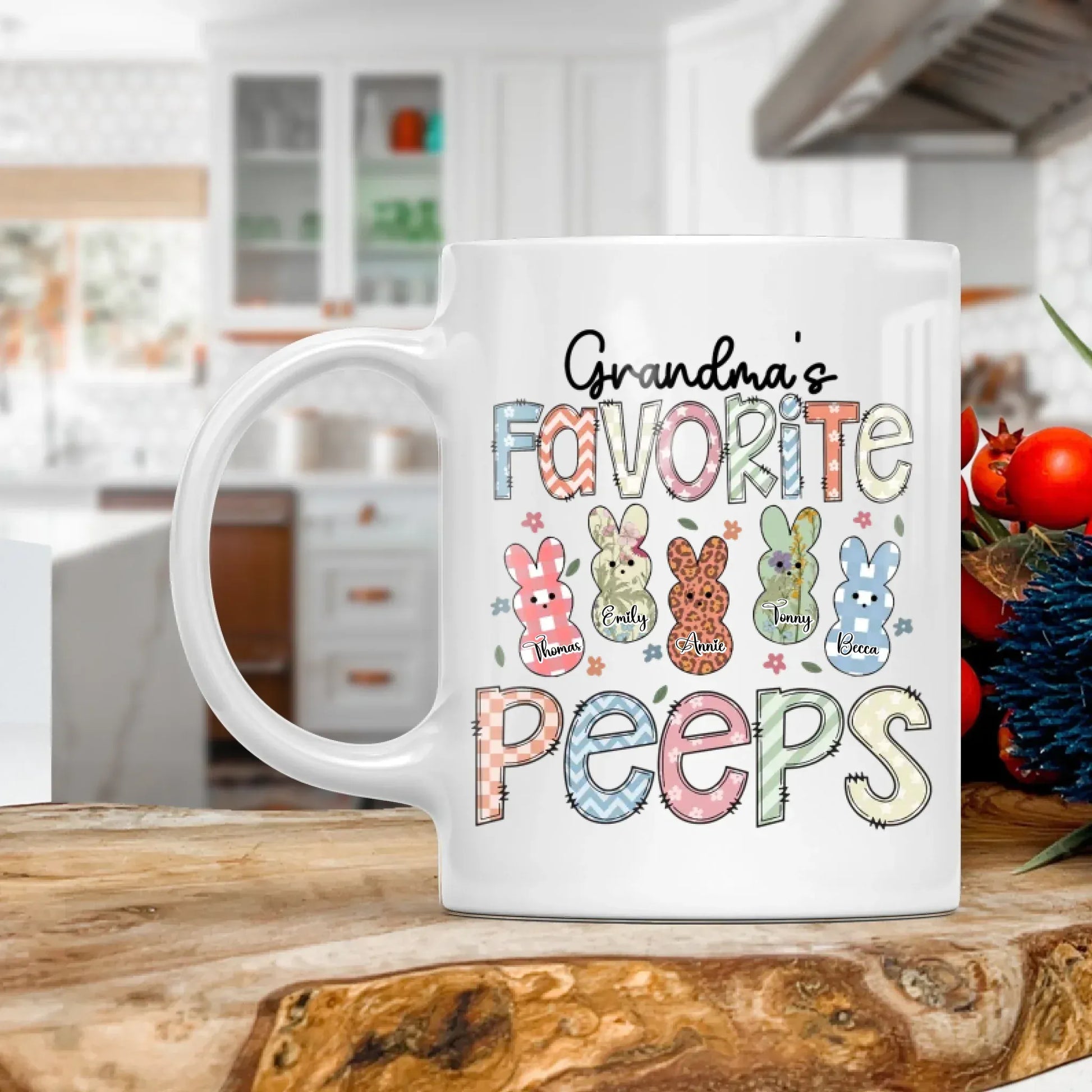Personalized Mugs MUG - TD / WHITE / 11oz A Garden Of Love Grows In A Grandmother's Heart - Personalized Easter Day Custom Ceramic Mug