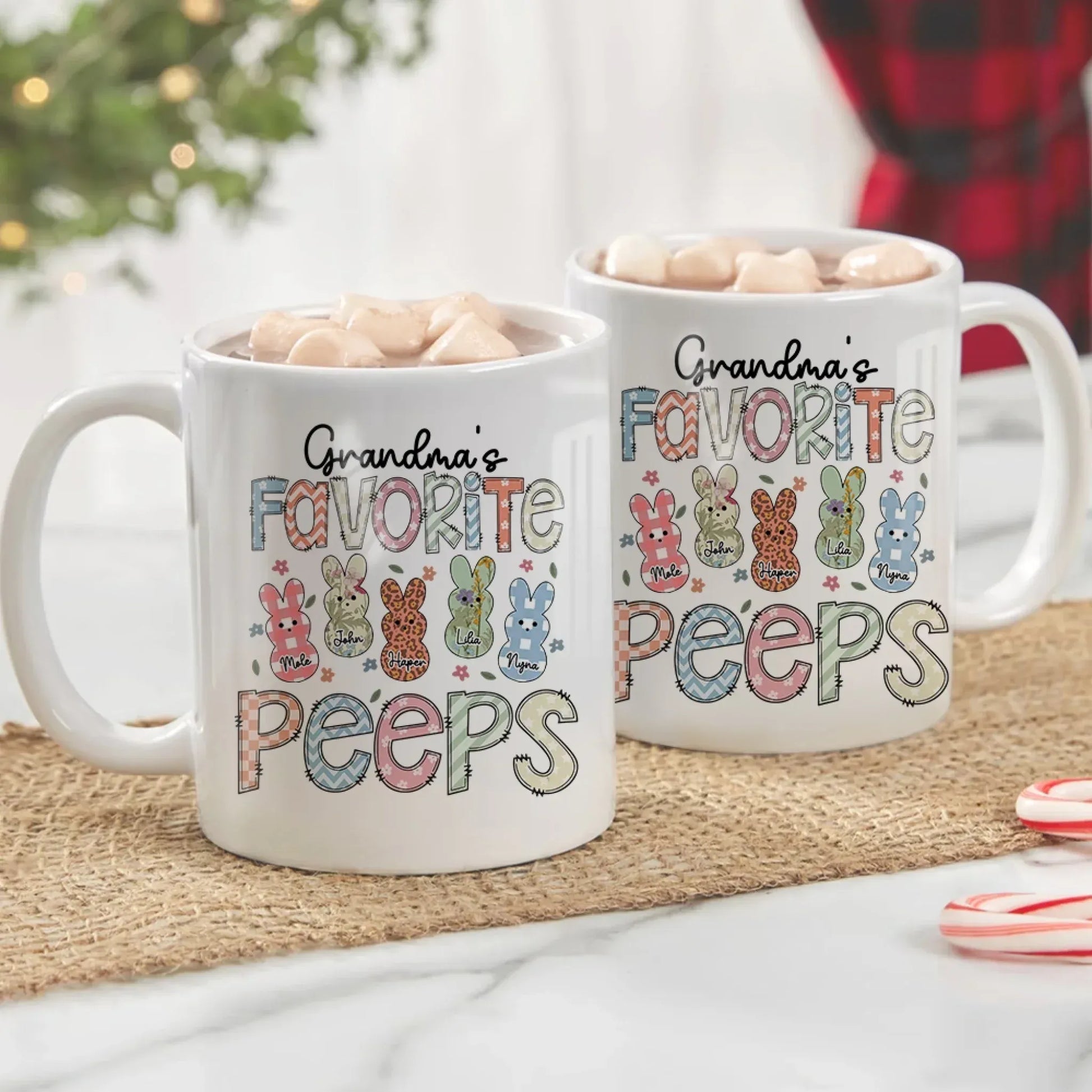 Personalized Mugs A Garden Of Love Grows In A Grandmother's Heart - Personalized Easter Day Custom Ceramic Mug